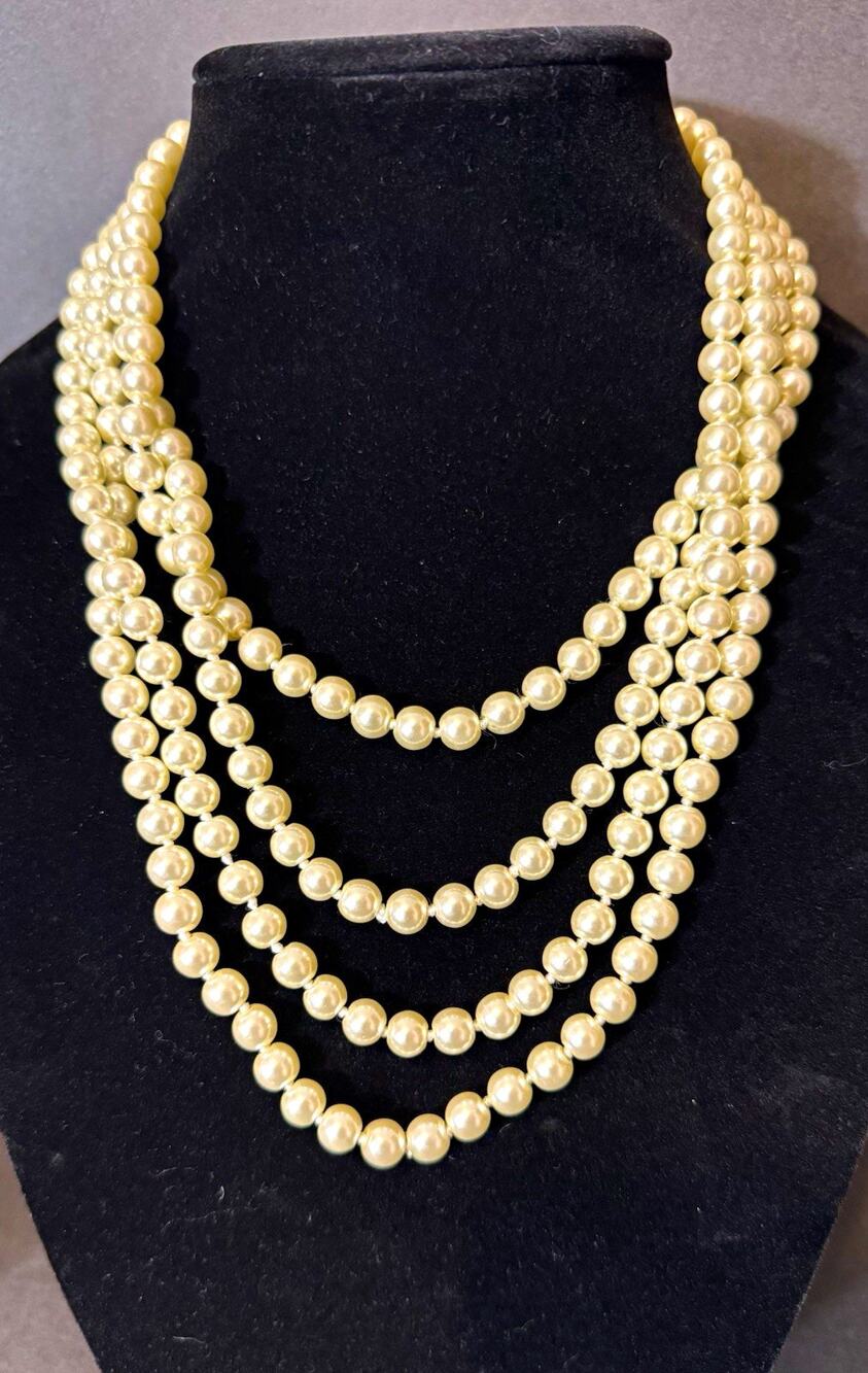 Premier Designs Opening Night 20192 Faux Pearl Necklace 90 Inch Multi Style
